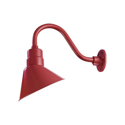 Millennium Lighting RLM Angle Shade - Satin Red (Shown with 14.5" Goose Neck)