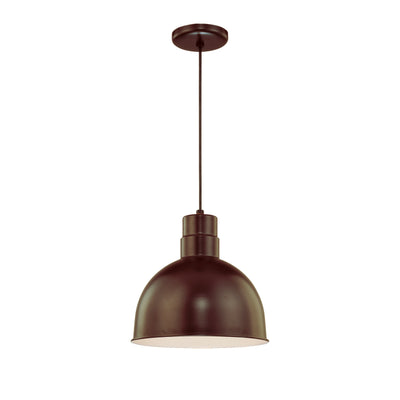 Millennium Lighting Rosemont 10" RLM/ Cord Hung Deep Bowl Shade (Available in Bronze, Galvanized, Black, and Green Finishes)
