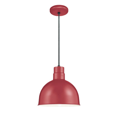 Millennium Lighting 12" RLM/ Cord Hung Deep Bowl Shade (Available in Bronze, Galvanized, Black, Red, and Green Finishes)