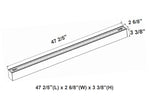 4 FT LED Linear Fixture, 4710 Lumens, 40W, CCT Selectable, 120-277V, White Finish, Canopy Kit Included