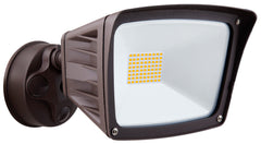 1 Head LED Dimmable Security Light, 40 watt, 3000K or 5000K CCT, Bronze Finish