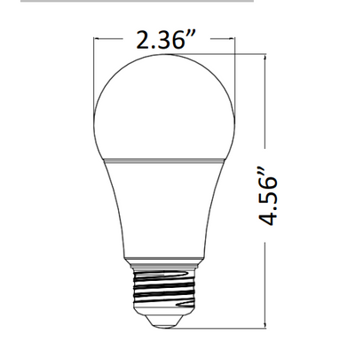 Smart App Compatible RGBW A19 Lamp, 800 Lumens, 9W, 120 Volts