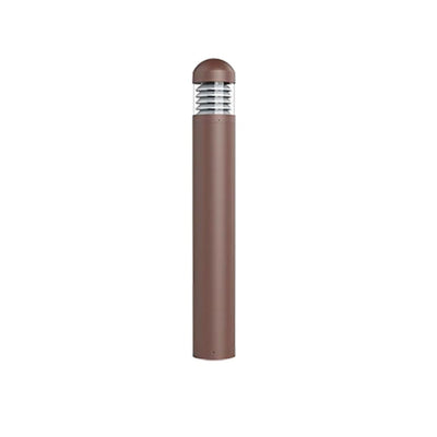 LED 44" Round Top Bollard, 1496 Lumens, Wattage and CCT Selectable, 120-277V, Louver Reflector, Clear Lense, Black or Brown Finish