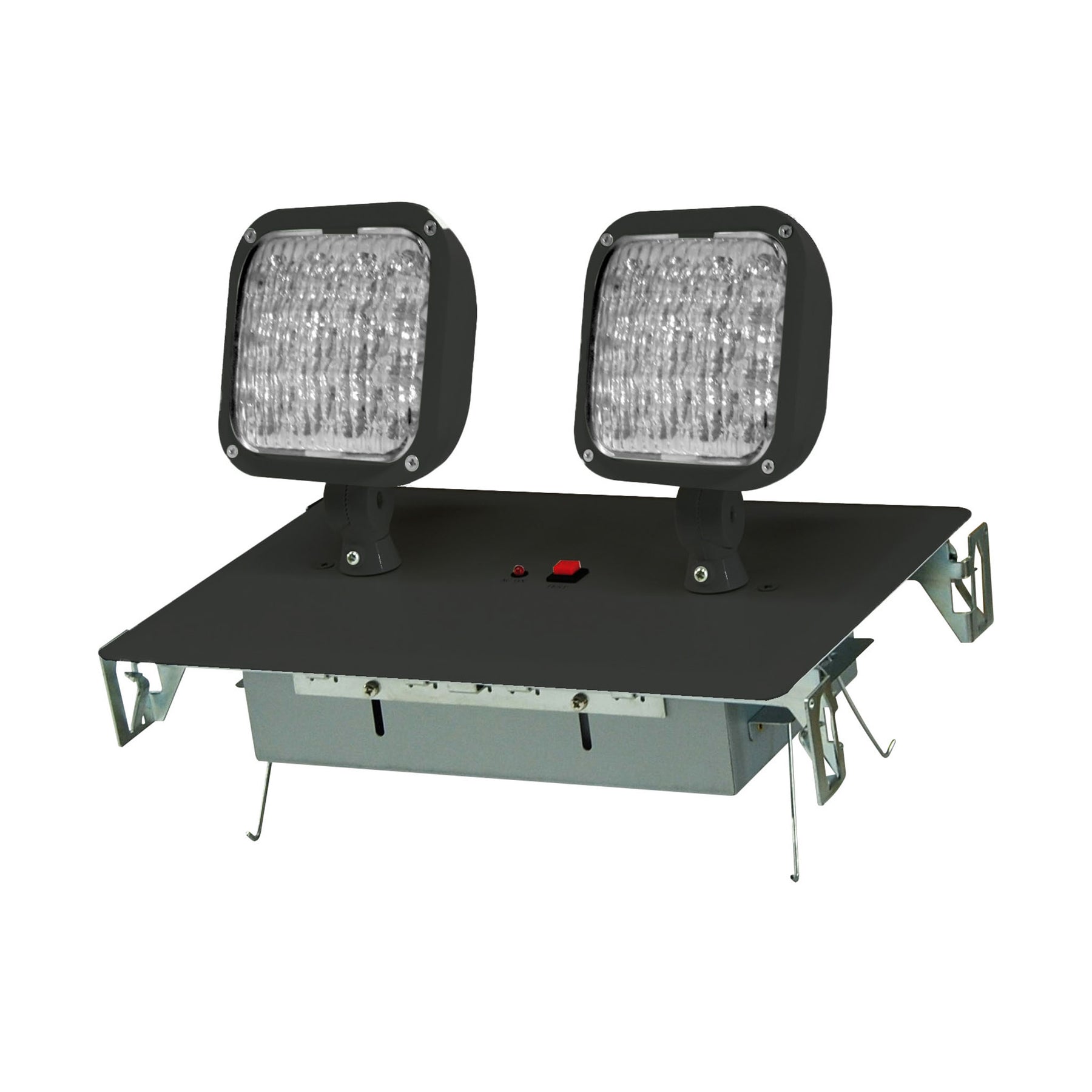 LED Recessed Emergency Light with Two Adjustable Heads