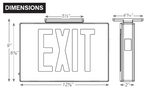 LED Die-Cast Aluminum Exit Sign, Single faced, Green