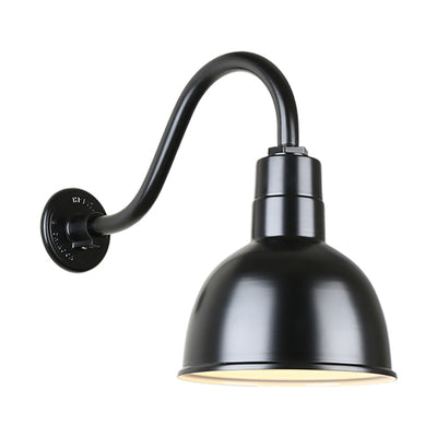 Quick Ship 10" Deep Shade Hi-Lite Gooseneck, Classic Collection, H-QSN16110 Series (Black, White, Galvanized, Oil Rubbed Bronze Finishes)