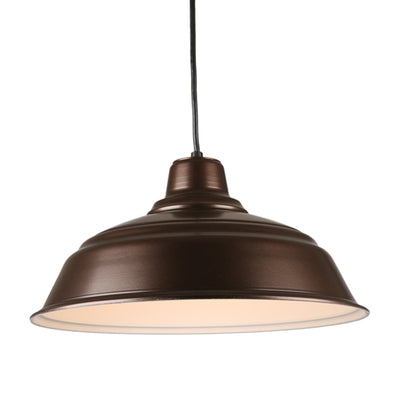 Quick Ship Hi-Lite 17" Curved Warehouse Collection Cord Hung Pendant, H-QSN15117 Series Oil Rubbed Bronze Finish