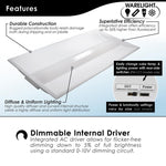 2 Pk 2 x 4 Foot Center Basket Troffer, CCT Selectable 3000K-5000K, 20-35 Watt