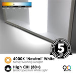 2 Pk 2 x 2 Foot Center Basket Troffer, CCT Selectable 3000K/4000K/5000K, 20-35 Watt