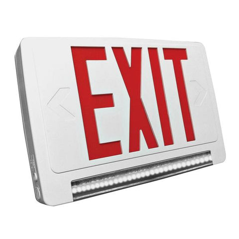 LED Light Pipe Exit Combo, Red Lettering, Remote Capable LED Light Pipe Exit Combo, Red Lettering, Remote Capable