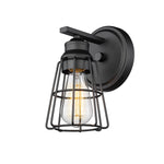 Millennium Lighting 1 Light Sconce, Matte Black Finish