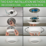7.5 Inch Flush Mount Disk Light, 20W, 1500 Lumen, 120V, CCT Selectable, TwistFit Mounting System