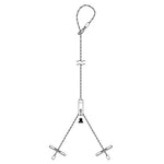 Adjustable non-power feed ceiling assembly with Cross Cable Gripper 1/16 inch Looped Galvanized cable 5, 10, 15, and 20 Feet