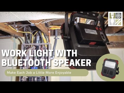 Gardner Bender GWL-20BT 20 Watt LED Work Light with Bluetooth Speaker
