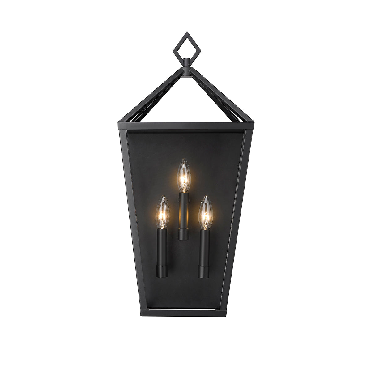 Millennium Lighting 3 Light Outdoor Wall Sconce, Arnold Collection, Powder Coat Black Finish