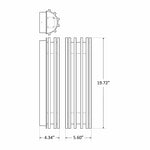 Small Crest Collection Pen Trim Wall Sconce, 900 Lumens, 100-277V, 10W, 3000K, 4000K, or 5000K, Dark Bronze or Silver