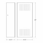 Small Crest Grille Wall Sconce, 1300 Lumens, 100-277V, 15W, 3000K, 4000K, or 5000K, Dark Bronze or Silver