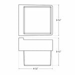 LED Square Mini Wall Light, 400 Lumens, 12V, CCT Selectable 3000K/4000K/5000K, Dark Bronze Finish