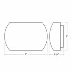 LED Curved Mini Wall Sconce, 6 Watt, 400 Lumens, 12V, CCT Selectable 3000K/4000K/5000K, Dark Bronze or White Finish