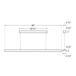 8' LED Direct or Indirect Linear Fixture, 4,500Lumens, 40W/50W/60W Selectable, 120-277V, CCT Selectable 3000K/3500K/4000K, White or Black Finish