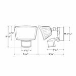 LED Dimmable Security Light, 3400 Lumens, 40 Watt, 120V, CCT Selectable, Bronze or White Finish