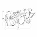 3 Head LED Dimmable Security Light, 2800 Lumens, 30 Watt, 120V, CCT Selectable, Bronze or White Finish