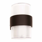 LED Round Mini Up/Down Wall Light, 400 Lumens, 12V, CCT Selectable 3000K/4000K/5000K, Dark Bronze Finish