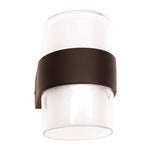 LED Round Mini Up/Down Wall Light, 400 Lumens, 12V, CCT Selectable 3000K/4000K/5000K, Dark Bronze Finish