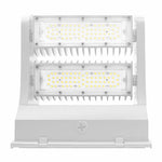 LED Adjustable Wall Pack, 7800 Lumen Max, Wattage and CCT Selectable, 120-277V, White Finish
