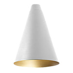 LED Cone Pendant with 4.5FT Adjustable Cord, 6W/9W/12W Selectable, 600LM, CCT Selectable 3000K/4000K/5000K, Black or White