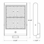 LED High Lumen Flood Light, 44000 Lumens, 150W/200W/240W/300W Selectable, 120-277V, 3000K, 4000K, or 5000K Available, Dark Bronze Finish