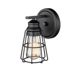 Millennium Lighting 1 Light Sconce, Matte Black Finish