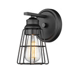 Millennium Lighting 1 Light Sconce, Matte Black Finish