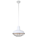 Quick Ship Hi-Lite 16" Warehouse Collection Stem Mount Pendant, H-QSN15116 Series (Black, White, Galvanized Finishes)