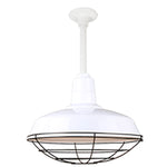 Quick Ship Hi-Lite 18" Warehouse Collection Stem Mount Pendant, H-QSN15118 Series (Black, White, Galvanized Finishes)