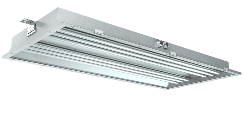 LED Class 1 Division 2 explosion proof paint booth light fixture, 60W to 200W