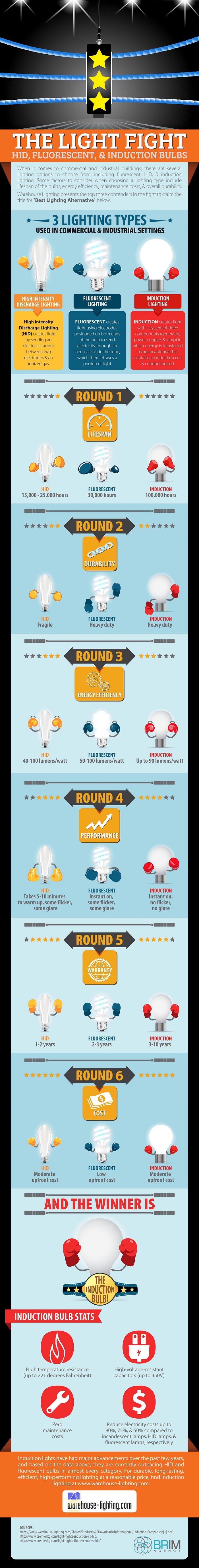 The Light Fight HID, Fluorescent, & Induction Bulbs [INFOGRAPHIC]