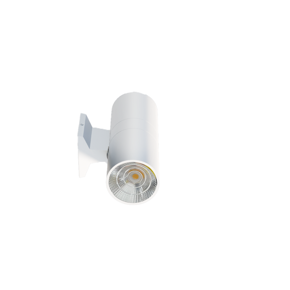 4" LED Architectural Indoor Wall Mount Cylinder Light, 3300 Lumens, 30W Direct/Indirect, CCT Selectable, 120-277V, Black or White