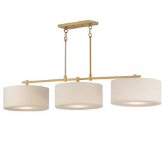 Bongo 3-Light Pendant, Natural Aged Brass, Oil Rubbed Bronze or Satin Nickel Finish