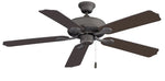 Sunset 5-Blade Outdoor Ceiling Fan, 52" Sweep, 120V