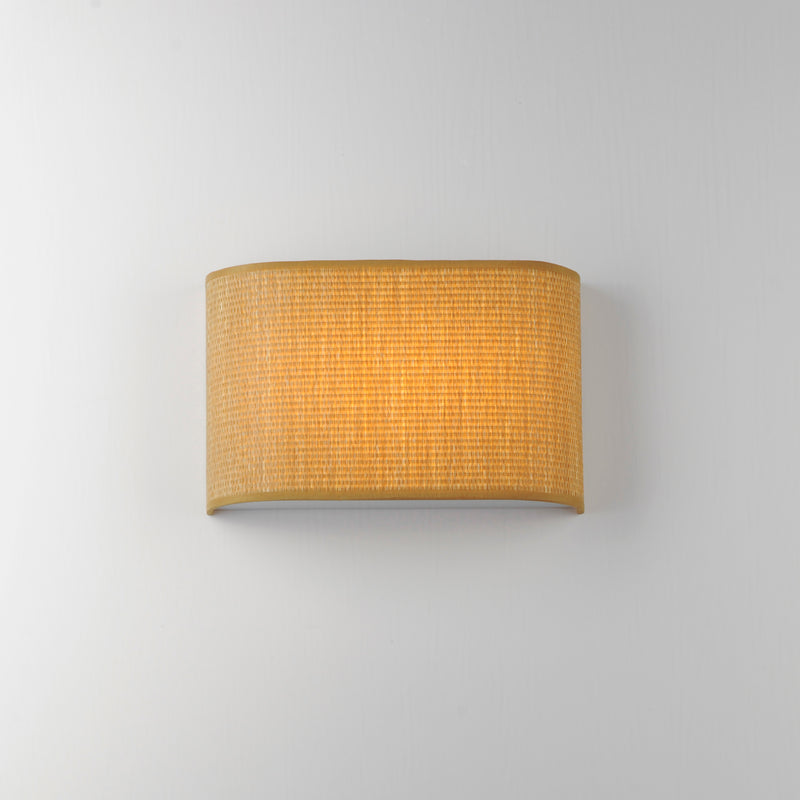 Prime 13" Wide LED Wall Sconce, 680 lumens, 10W, 3000K CCT, 120-277V, White Linen, Oatmeal, Black Organza or Grass Cloth Finish