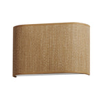Prime 13" Wide LED Wall Sconce, 680 lumens, 10W, 3000K CCT, 120-277V, White Linen, Oatmeal, Black Organza or Grass Cloth Finish
