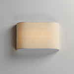 Prime 13" Wide LED Wall Sconce, 680 lumens, 10W, 3000K CCT, 120-277V, White Linen, Oatmeal, Black Organza or Grass Cloth Finish