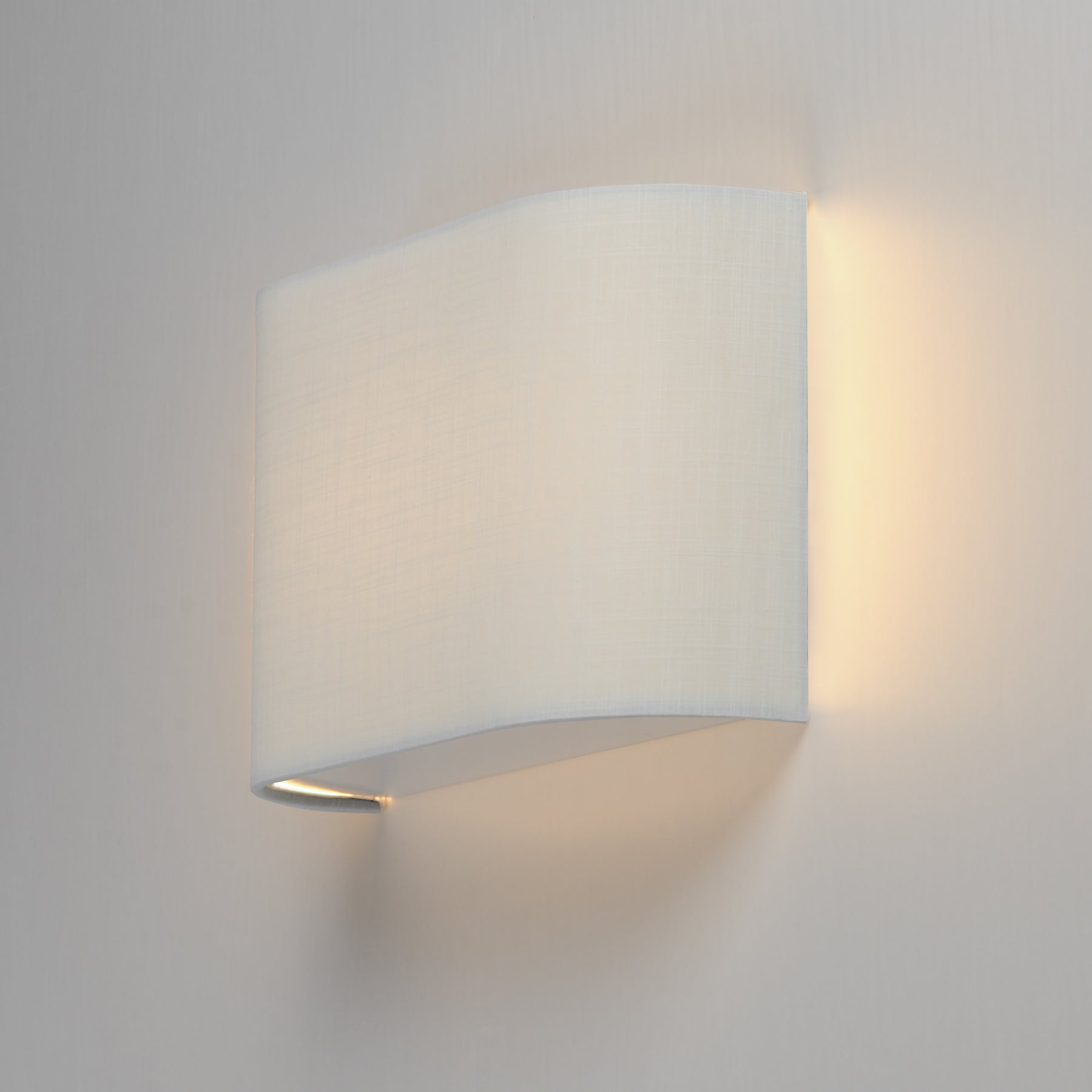 Prime 13" Wide LED Wall Sconce, 680 lumens, 10W, 3000K CCT, 120-277V, White Linen, Oatmeal, Black Organza or Grass Cloth Finish