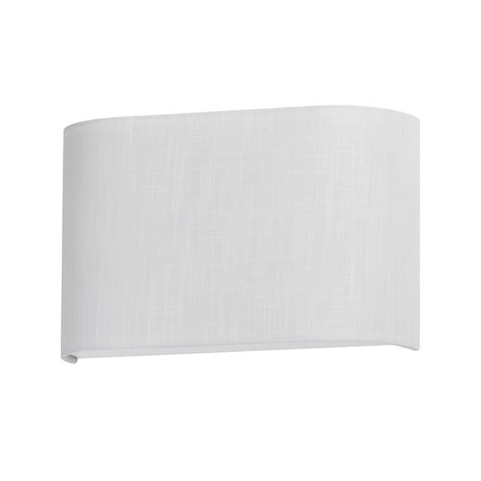 Prime 13" Wide LED Wall Sconce, 680 lumens, 10W, 3000K CCT, 120-277V, White Linen, Oatmeal, Black Organza or Grass Cloth Finish