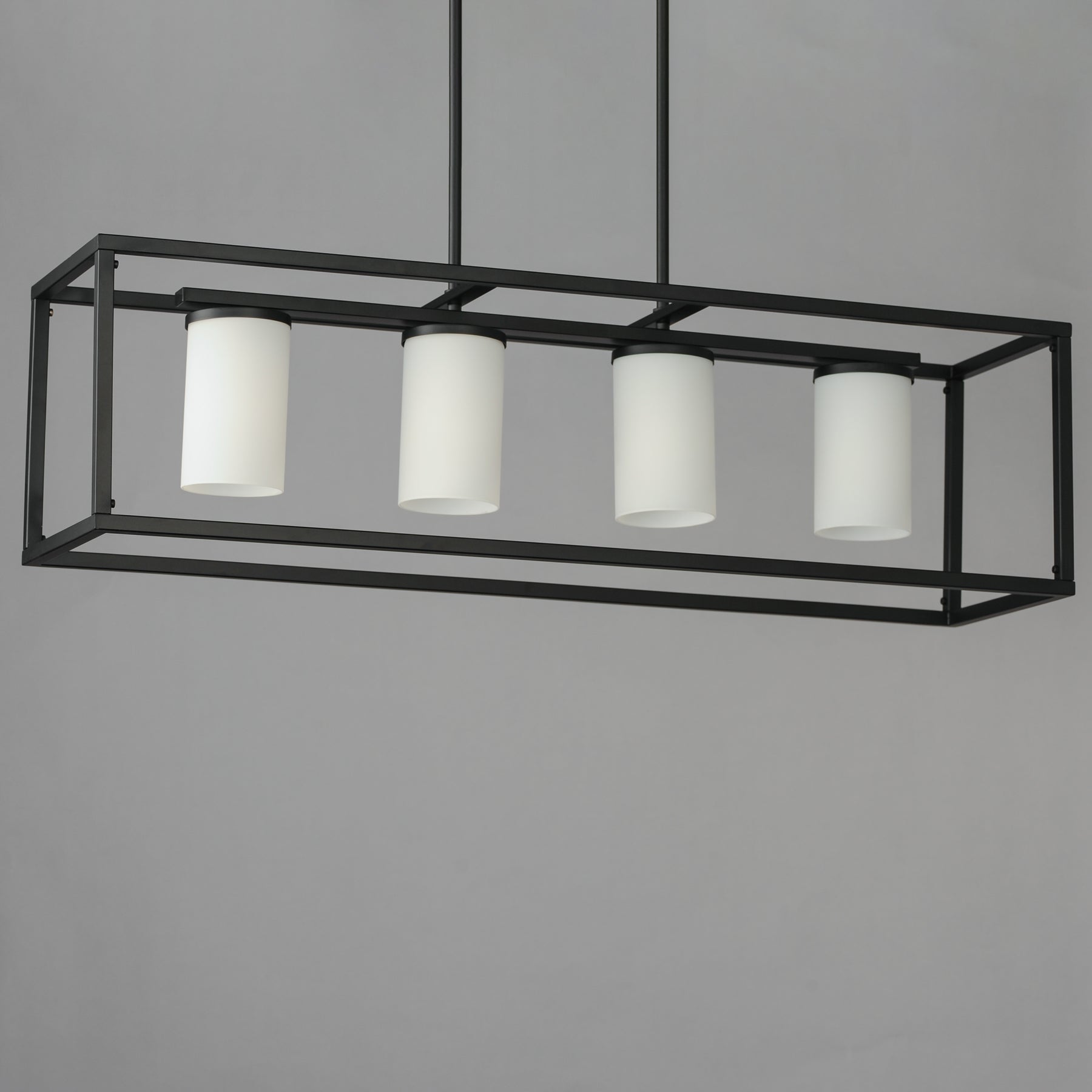 Lateral 4-Light Linear Pendant, Black or Satin Nickel
