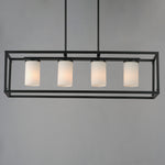 Lateral 4-Light Linear Pendant, Black or Satin Nickel