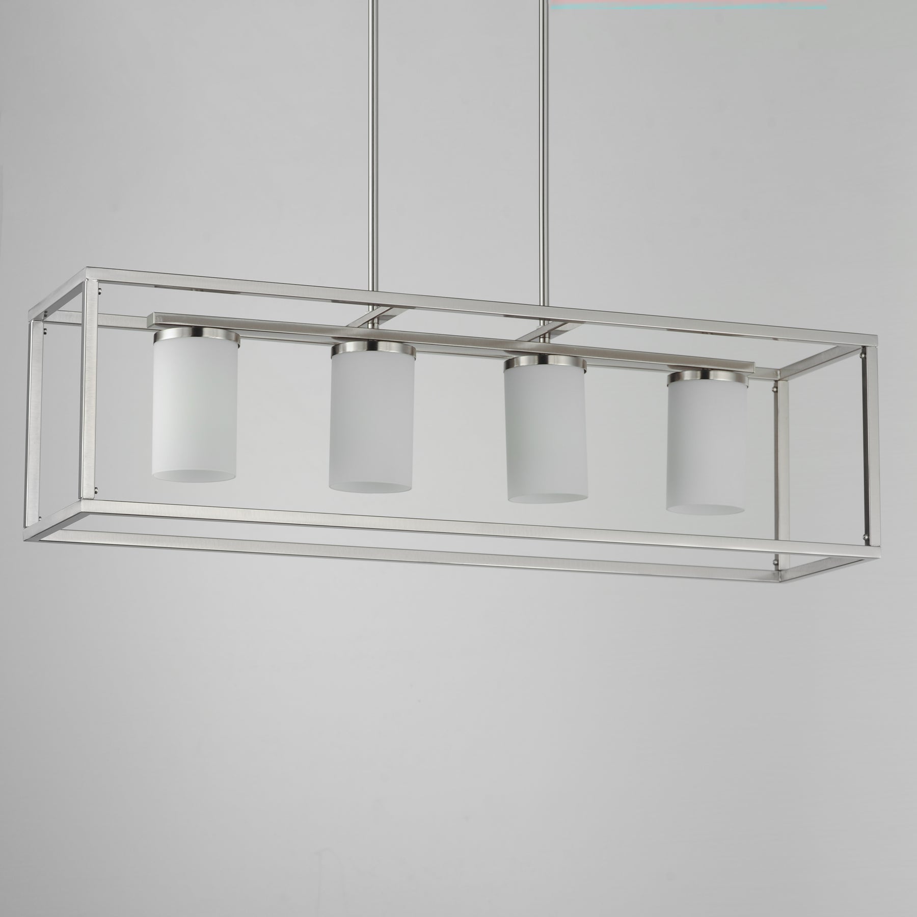 Lateral 4-Light Linear Pendant, Black or Satin Nickel