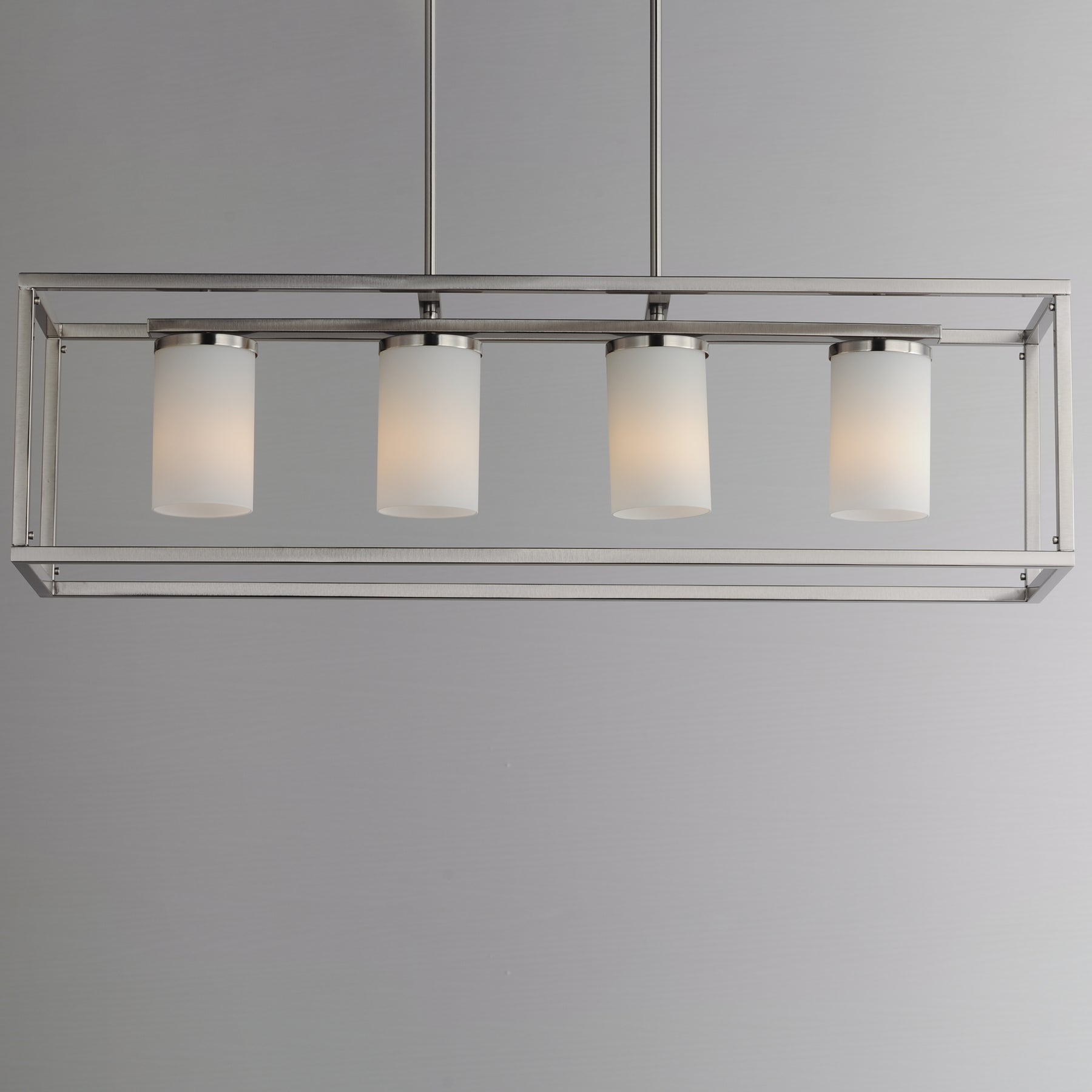 Lateral 4-Light Linear Pendant, Black or Satin Nickel