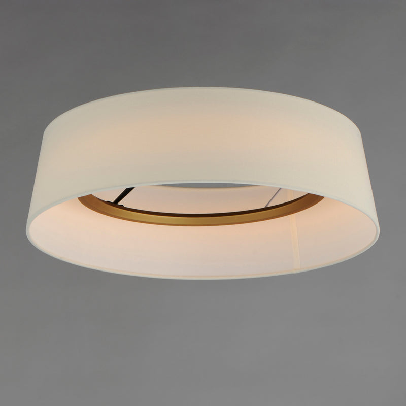Paramount 21" LED Flush Mount Ceiling Light, Natural Aged Brass